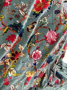 Vintage Floral Print Cotton Velvet Curtain Boho Drapes Style Floral Print Luxury Cotton Velvet Style Cotton Luxury Cotton Velvet - Product Image 3