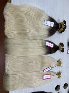 Rubio para Ombre 100% Remy cabello humano virgen brasileño recto extensiones a granel sin enredos o desprendimiento - Product Image 3