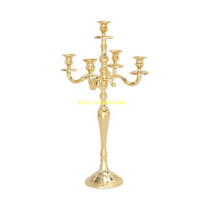 Black 5 Arm Metal Candelabra <b>Candle</b> Holder Tall Elegant <b>Wedding</b> Centerpiece For Banquet Party Event Decoration And Home Decor - Product Image 5
