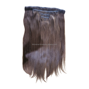 2025 nouveau Remy Clip-In soyeux vague droite Extensions de cheveux humains produit en gros en vente - Product Image 2