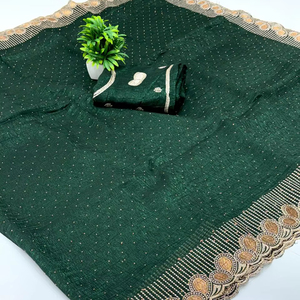 Nuevo Lanzamiento: Sari Indio Sexy de Seda Suave Kanjivaram / Sari con Blusa Confeccionada para Mujeres y Niñas al Mejor Precio, Compre en Surat - Product Image 6