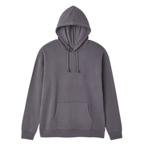Sudadera con capucha de gran tamaño gris oscuro Unisex jersey de lana gruesa sudadera Lisa ropa de calle Casual suelta ajuste invierno cálido con capucha venta superior - Product Image 1