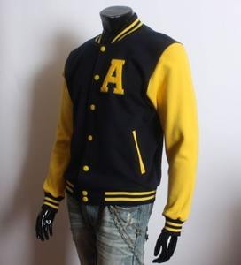 Chaqueta universitaria Letterman de alta calidad para hombre, cuerpo de lana elegante de invierno, cuero genuino con capucha, mangas bordadas, forro polar - Product Image 6