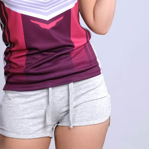 T-shirt solide de sublimation de couleur personnalisée confortable de haute qualité T-shirt en polyester blanc en coton doux pour les femmes - Product Image 4