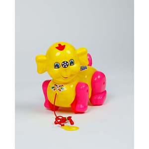 Jouet d'éléphant paresseux en plastique musical à tirer, ensemble géant ludique pour enfants - Product Image 3