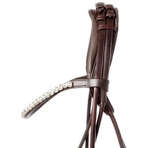 Brida Decorativa de Lujo para Caballo Saltador, Fabricada en Cuero SidePull, Tamaño y Logotipo Personalizables - Product Image 3