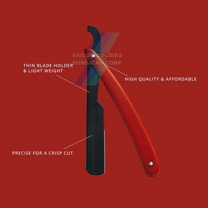 Maquinilla de afeitar de peluquero recta clásica profesional, colores personalizados, maquinillas de afeitar de garganta cortadas de alta calidad de acero inoxidable - Product Image 3