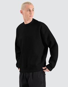 Sudadera de Cuello Redondo de Felpa Gruesa de Algodón/Spandex al por Mayor para Hombre, Logotipo Personalizado Bordado, Diseño Extra Grande, Teñido con Hilo - Product Image 3