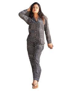 <b>Summer</b> Vacation Export <b>Dresses</b> for Women Night Suit Long Sleeve Print <b>Dress</b> With Pajama Casual Elegant Long <b>Dresses</b> - Product Image 1