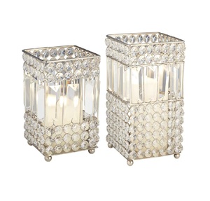 Soporte de luz en T para decoración de habitación, Set votivo de 3 luces decorativas personalizadas, de cristal dorado, único, clásico y moderno, hecho a mano - Product Image 2