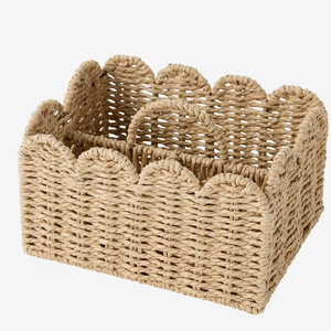 Organisateur de bureau en rotin tissé à la main écologique panier de rangement en osier fait à la main avec poignée pour l'utilisation de la décoration de la maison de l'école de bureau - Product Image 2