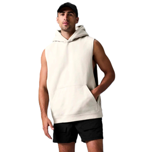 Vente en gros de sweats à capuche sans manches pour hommes gym sur mesure sweat à capuche musclé gym wear hot fashion gym sweats à capuche pour hommes gym sur mesure - Product Image 3