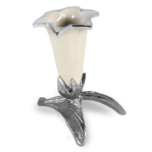 Aluminum Metal <b>Unique</b> Shape Shinny Polish Coastal Iron Flower <b>Vase</b> Luxury Handmade Home Decorative Flower <b>Vase</b> - Product Image 2