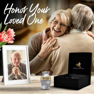 White Keepsake <b>Urn</b> - <b>Small</b> <b>for</b> <b>Human</b> <b>Ashes</b> with Box & Bag Included - Mini <b>Urn</b> <b>for</b> <b>Ashes</b> - Perfect Memorial <b>Urn</b> - Honor - Product Image 6