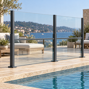 Pergola en aluminium thermolaqué WISE COMPANY 160x140 pour extérieur, avec jardinière, verre trempé, système motorisé anti-vent, écologique, pour restaurant - Product Image 1