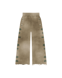 High Quality Distressed Applique Rhinestone 500GSM Cotton <b>Pullover</b> Hoodie And Sweatpants Set Custom Luxury Tracksuits For <b>Men</b> - Product Image 4