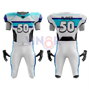 Camiseta de fútbol americano de alta calidad para hombre, ropa deportiva personalizada con mangas cortas, uniformes de sublimación transpirables, conjuntos de venta - Product Image 3