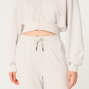 Design de luxe femmes coton riche chaud Polyester haut court sweats à capuche haute qualité vêtements décontractés caractéristiques durables col à capuche - Product Image 2