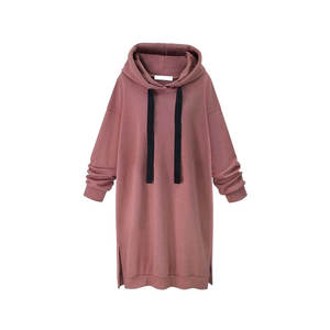 En gros Femmes Longues À Capuche Robes Bas Prix Pas de QUANTITÉ MINIMALE DE COMMANDE Polyester Hoodies - Product Image 1