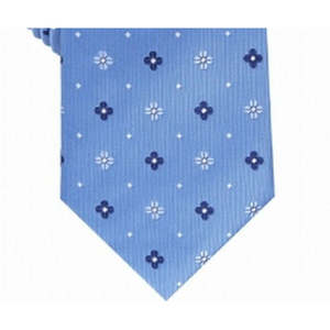 Cravatta Classica da Uomo Taglia Unica Blu con Stampa Floreale in Seta e Poliestere Stile Casual per Regali - Product Image 2