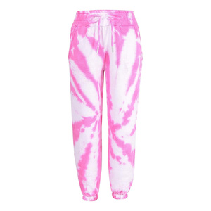 Conjunto Deportivo de Invierno para Niñas, Tie Dye Personalizado, Felpa de Algodón, Cálido y Moderno, Dos Piezas, Sudadera con Capucha y Pantalones Deportivos, Venta al Por Mayor OEM - Product Image 3