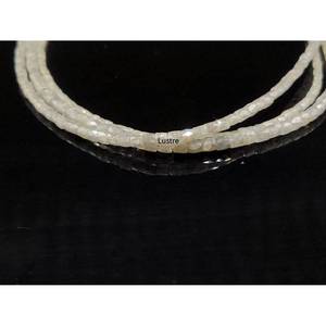 Cuentas de tubo facetadas blancas de grado AAA+ de 1.5-2.5 mm, diamantes naturales para la fabricación de joyería, venta al por mayor, suministro directo de fábrica. - Product Image 1