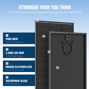 Panel Solar Monocristalino de Media Celda de Alta Eficiencia (22%), Módulo Fotovoltaico, Celdas Solares Potentes, Más Vendido, Personalizable, Portátil para Campamento al Aire Libre - Product Image 5