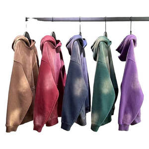 Sudadera con Capucha Oversize de Forro Polar Ecológico con Estampado Personalizado y Lavado Ácido, con Bolsillo, para Hombre, Temporada de Otoño, de Alto Gramaje, Venta al por Mayor - Product Image 6