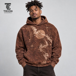 Sudaderas con capucha para hombre con estampado acid wash que combinan efectos vintage lavados, diseños llamativos, tela premium y un estilo streetwear cómodo. - Product Image 1