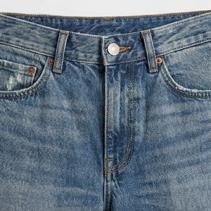 OEM ODM Cotton Baggy Women's Customized Color Jeans Wide Leg Luxury Flare Pants Wash Casual Girl Belle Femme <b>Denim</b> <b>Trousers</b> - Product Image 4