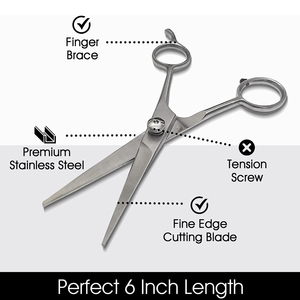 2025 ciseaux de coiffeur professionnels en acier inoxydable avec pointe de lame tranchante et longue poignée pour utilisation en salon droitier pour hommes femmes - Product Image 2