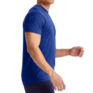 Vente en gros Streetwear personnalisé t-shirt de créateur mode en gros hommes T-Shirt microfibre Crew Fitness col arrondi sport - Product Image 4