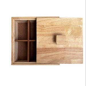 กล่องผลไม้แห้งทำจากไม้ขัดเงาตกแต่งได้รับการออกแบบมาสำหรับบ้านทันสมัยเคาน์เตอร์ครัวที่เก็บของและนำเสนอของขวัญ - Product Image 1