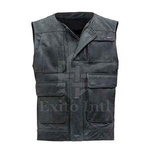 Mode sur mesure peau de vache cuir gilet hommes Slim Fit fabriqué au Pakistan cuir gilet bonne qualité - Product Image 1