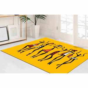 Tapis à motifs de danseurs africains, tapis imprimé, grand format, décoration de bureau, facile à nettoyer, avec poils doux - Product Image 2