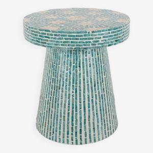 Articles chauds Table d'appoint de luxe en incrustation de nacre Meubles de salon Tabouret MOP Table d'appoint moderne fabriquée au Vietnam - Product Image 1