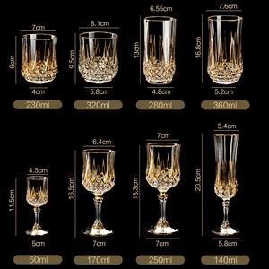 Verres à eau personnalisés, flûtes à <span class=keywords><strong>champagne</strong></span> uniques en forme <span class=keywords><strong>de</strong></span> diamant italien, gobelets à vin vintage, ensemble <span class=keywords><strong>de</strong></span> verres à vin rouge en cristal - Product Image 2