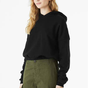 Bella Canvas Sweat à capuche court en molleton Gris - Product Image 5