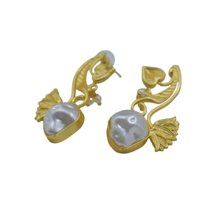 ยอดนิยมที่ทําด้วยมือแฟชั่นล่าสุดทองชุบทองเหลืองหินต่างหูสตั๊ดหินต่างหูชุบทองแฟชั่นเครื่องประดับต่างหูผู้หญิง - Product Image 2