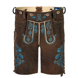 Meilleure qualité bavarois classique hommes décontracté taille haute brodé Lederhosen tissu léger tissé OEM Service disponible - Product Image 1
