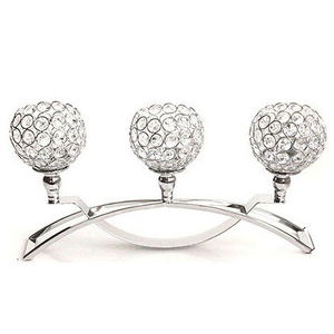 Silver Beautiful Decorative Design Crystal <b>Candlestick</b> Stand Candle Holder Festivals Home Decor for Party Home Decor - Product Image 1