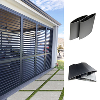 Profils de fenêtres à persiennes en alliage d'aluminium commercial, système de ventilation et d'ombrage décoratif, fourniture directe d'usine
