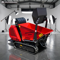 Mini-dumper sur chenilles Rhinoceros XN800, moteur Kubota, certifié CE, pour projets de construction, fabricant OEM, chargeur frontal, haute efficacité