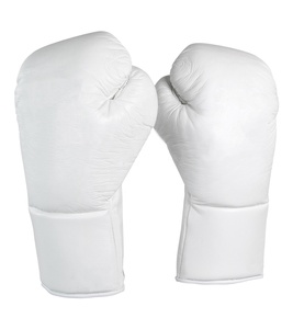 Gants de boxe en cuir véritable à lacets - Product Image 6