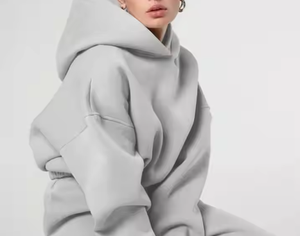 Sudadera Corta con Capucha de Manga Larga para Mujer, de Alta Calidad, Resistente al Viento, con Logotipo Personalizado, para Gimnasio, Fitness, Aire Libre, Spandex/Algodón - Product Image 5