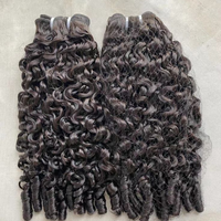 Lots de Cheveux Naturels Indiens Non Traités Ondulés Bouclés, Cheveux Humains Bruts Vierge Remy à Cuticules Alignées, Double Trame, Toutes Couleurs, Vente en Gros