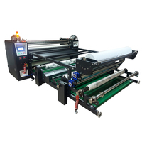 1.8m tambour d'huile rouleau à rouleau presse à chaud machine de transfert pour textile chauffage écran tactile