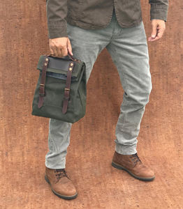 Bolsa de Almuerzo Multifuncional de Lona y Cuero Clásica, Bolsa Térmica Aislada, Portátil y Duradera para Uso en Exteriores CLB-0067 - Product Image 2