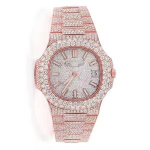 Luxueux or rose automatique complet VVS Moissanite diamant montre de haute qualité mouvement mécanique luxe mode Style limité - Product Image 3