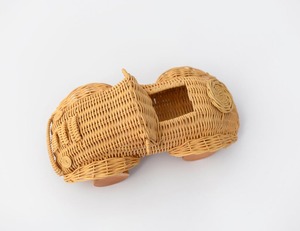 Rattan <b>Toy</b> <b>Car</b> Handmade Wicker Vehicle Natural Rattan Kids <b>Toy</b> Baby Boy Gift Eco Friendly Nursery Room Decor - Product Image 3